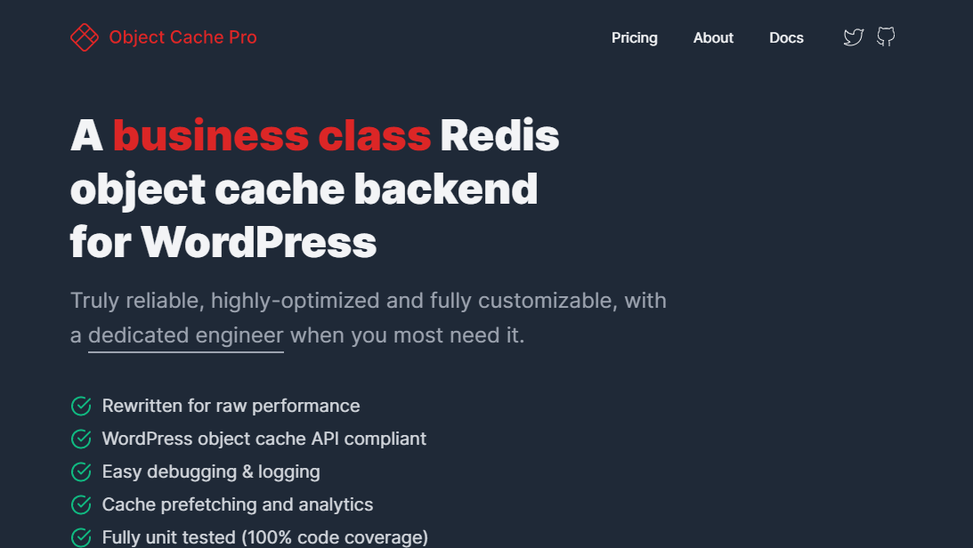 WordPress 数据库缓存插件 Redis Object Cache Pro
