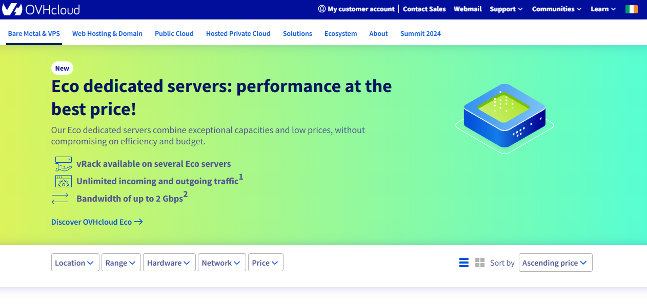 OVHCloud 的 Eco 系列服务器促销