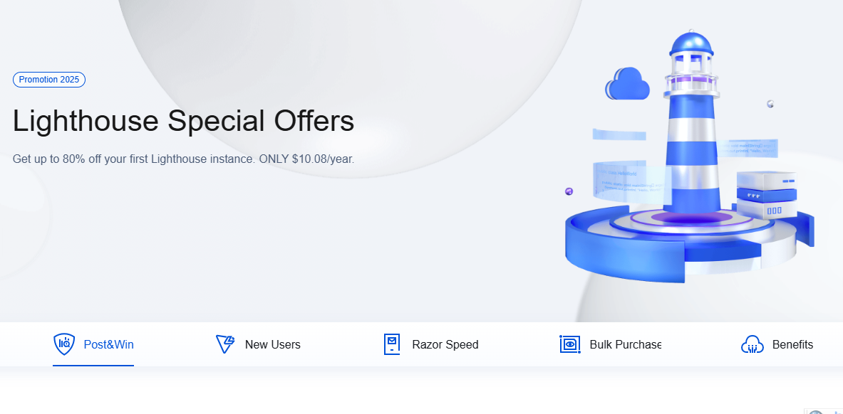 腾讯国际版Lighthouse活动，赢取高达 270 美元